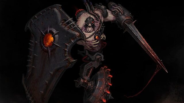 Демон Buzzsaw гибрид машины и демона идёт рыцарским наскоком с вращающимися пилами в дополнении DOOM The Dark Ages Revelations