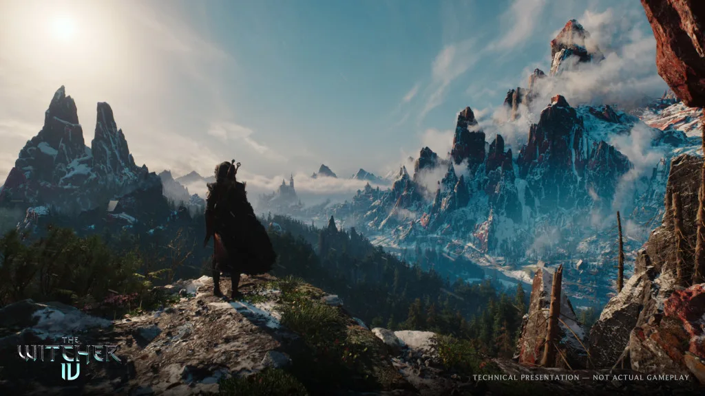 Цири смотрит на горы Ковира в техническом демо Ведьмака 4 на Unreal Engine 5